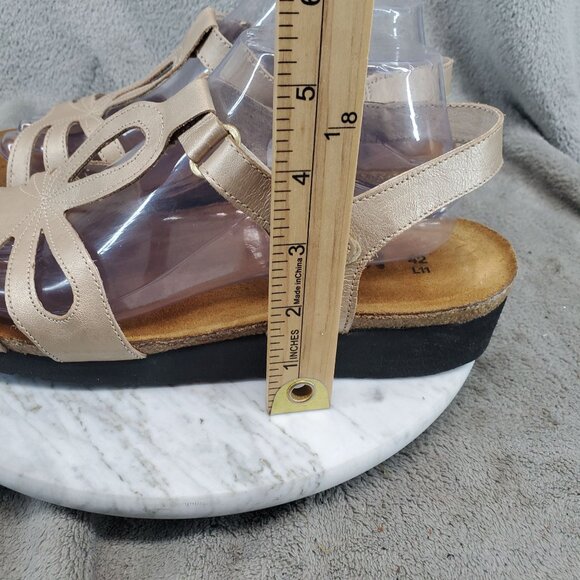 Naot Shoes Womens Size 11 Tan Leather Rachel Adjustable Strap Sandals - Picture 3 of 10